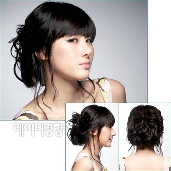 똥머리 이미지