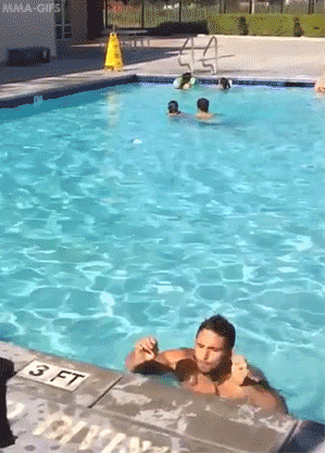 수영장에서 점프력 측정하는 방법.gif | 인스티즈