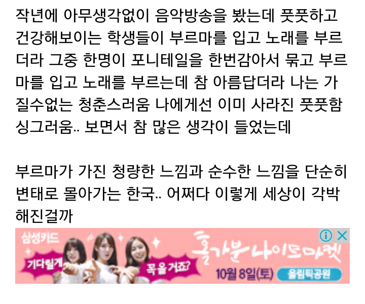 부르마를 안좋게 보는 시선들이 많아져서 속상하다는 한 회원.jpg | 인스티즈