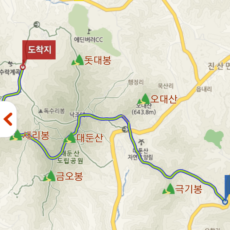 금남정맥 이미지