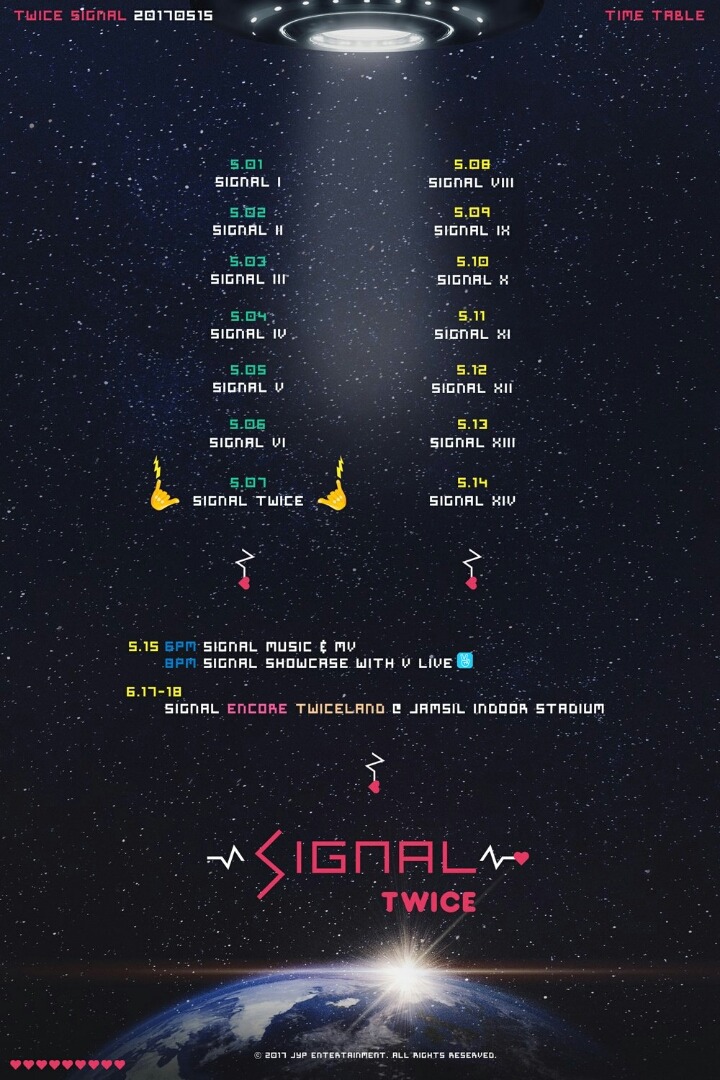 트와이스 시그널 타임테이블 공개 | 인스티즈