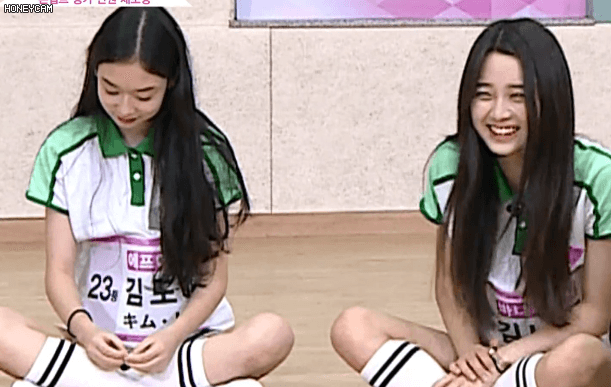 프듀48 김도아 김나영 케미.gif | 인스티즈