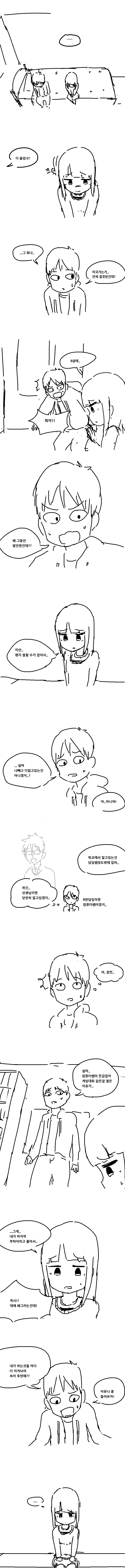 학교 컴퓨터실에서 여자애랑 게임으로 승부하는 만화 | 인스티즈