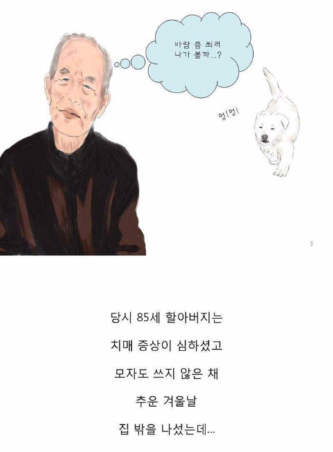 할아버지를 지킨 아기풍산개.jpg | 인스티즈