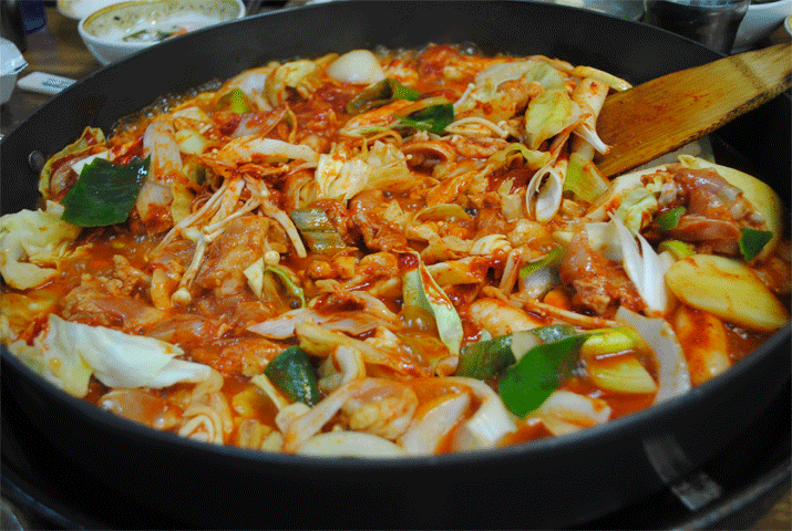 철판닭갈비 움짤 | 인스티즈